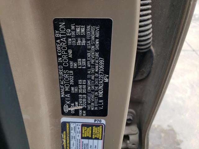 Photo 10 from auction – 2014 KIA SOUL with VIN KNDJN2A22E7106997