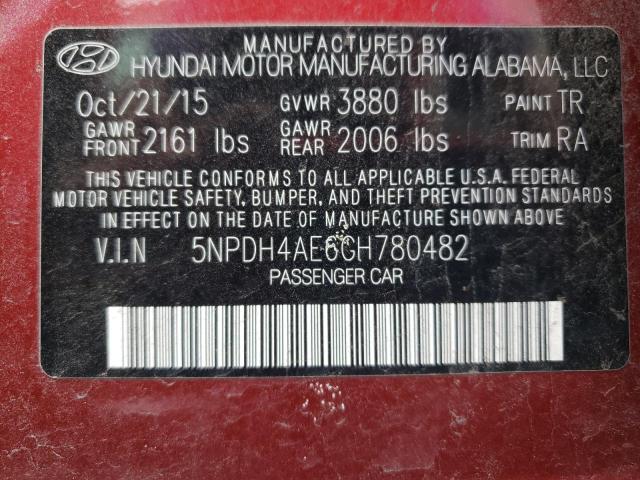 Photo 10 from auction – 2016 HYUNDAI ELANTRA SE with VIN 5NPDH4AE6GH780482