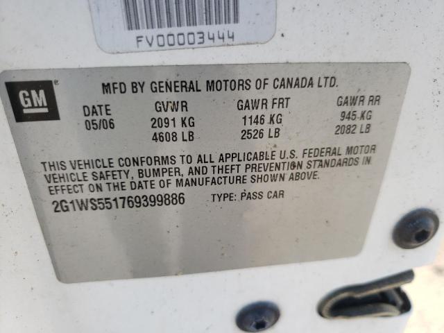 Photo 10 from auction – 2006 CHEVROLET IMPALA POL with VIN 2G1WS551769399886