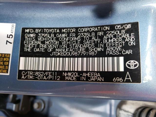 Photo 10 from auction – 2008 TOYOTA PRIUS with VIN JTDKB20U987791987