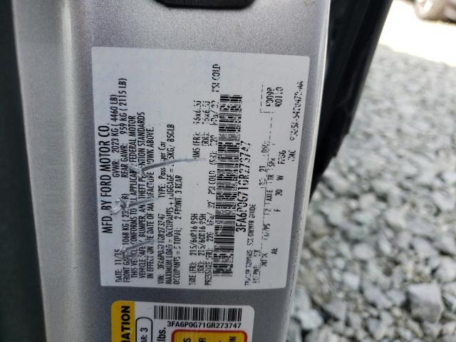 Photo 10 from auction – 2016 FORD FUSION S with VIN 3FA6P0G71GR273747