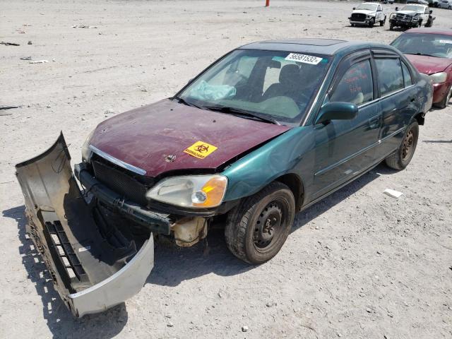 Photo 2 from auction – 2001 HONDA CIVIC EX with VIN 2HGES26701H585645