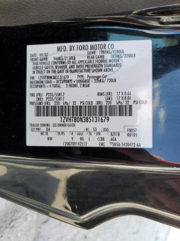 Photo 10 from auction – 2008 FORD MUSTANG with VIN 1ZVHT80N385131679
