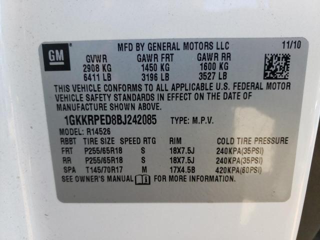 Photo 10 from auction – 2011 GMC ACADIA SLE with VIN 1GKKRPED8BJ242085