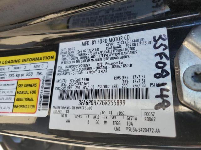 Photo 10 from auction – 2016 FORD FUSION SE with VIN 3FA6P0H72GR255899