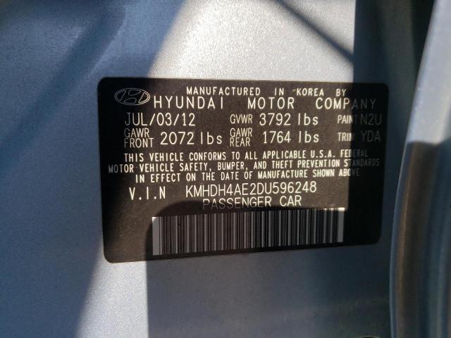 Photo 10 from auction – 2013 HYUNDAI ELANTRA GL with VIN KMHDH4AE2DU596248