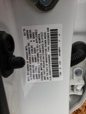 Photo 10 from auction – 2016 HONDA CIVIC EX with VIN 2HGFC1F41GH640405