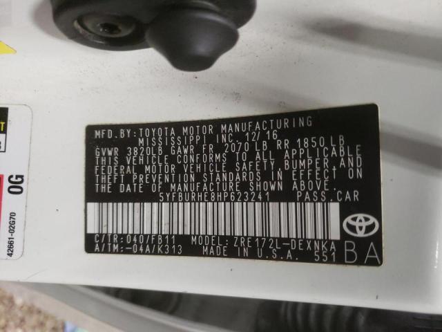 Photo 10 from auction – 2017 TOYOTA COROLLA L with VIN 5YFBURHE8HP623241