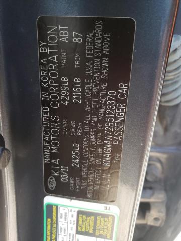 Photo 10 from auction – 2011 KIA OPTIMA EX with VIN KNAGN4A72B5123370