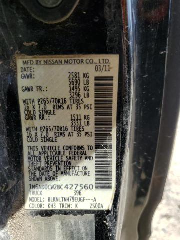 Photo 10 from auction – 2011 NISSAN FRONTIER S with VIN 1N6AD0CW2BC427560