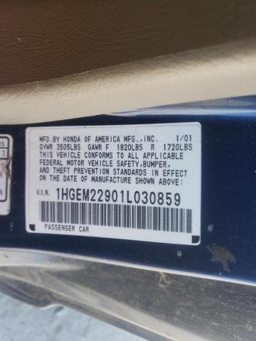 Photo 10 from auction – 2001 HONDA CIVIC SI with VIN 1HGEM22901L030859
