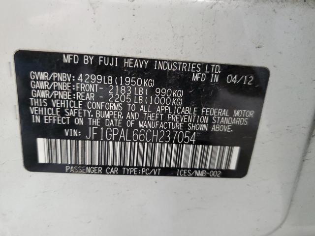 Photo 10 from auction – 2012 SUBARU IMPREZA SP with VIN JF1GPAL66CH237054