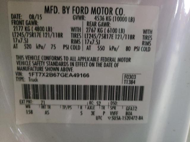 Photo 10 from auction – 2016 FORD F250 SUPER with VIN 1FT7X2B67GEA49166