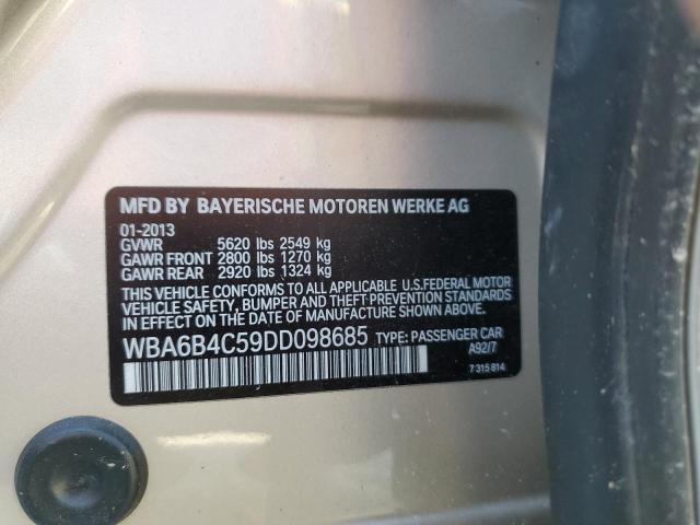 Photo 10 from auction – 2013 BMW 650 XI with VIN WBA6B4C59DD098685