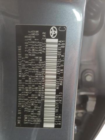 Photo 10 from auction – 2021 TOYOTA COROLLA LE with VIN 5YFEPMAE6MP266265