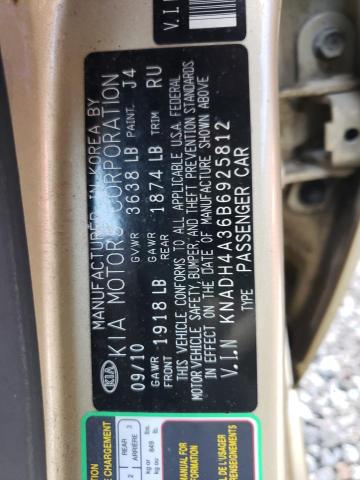 Photo 10 from auction – 2011 KIA RIO BASE with VIN KNADH4A36B6925812