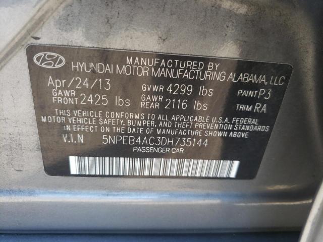 Photo 10 from auction – 2013 HYUNDAI SONATA GLS with VIN 5NPEB4AC3DH735144