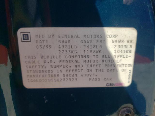 Photo 10 from auction – 1995 CADILLAC DEVILLE with VIN 1G6KD52B5SU282529