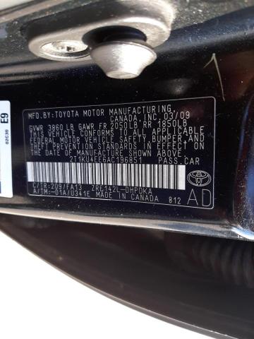 Photo 10 from auction – 2010 TOYOTA COROLLA MA with VIN 2T1KU4EE6AC196851