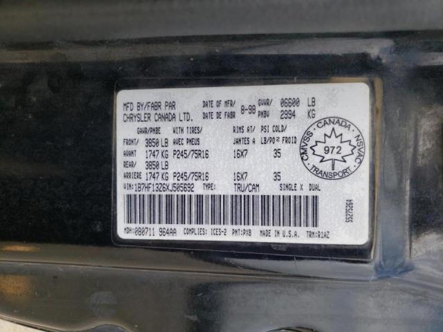 Photo 10 from auction – 1999 DODGE RAM with VIN 1B7HF13Z6XJ505692