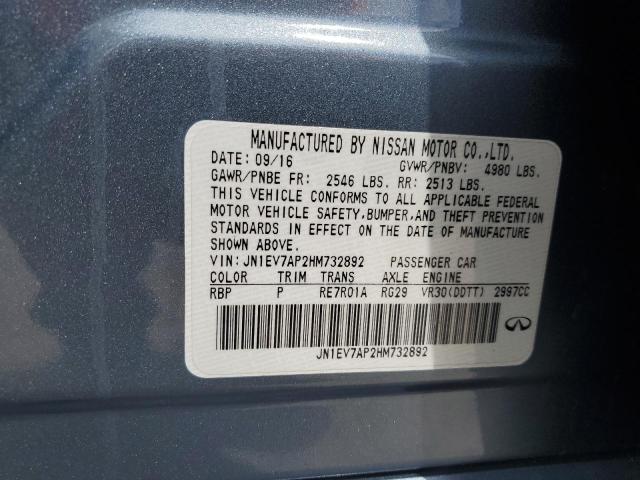 Photo 10 from auction – 2017 INFINITI Q50 PREMIU with VIN JN1EV7AP2HM732892