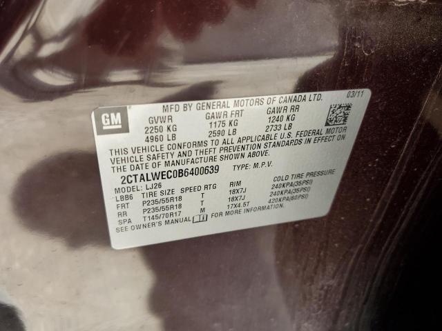 Photo 10 from auction – 2011 GMC TERRAIN SL with VIN 2CTALWEC0B6400639