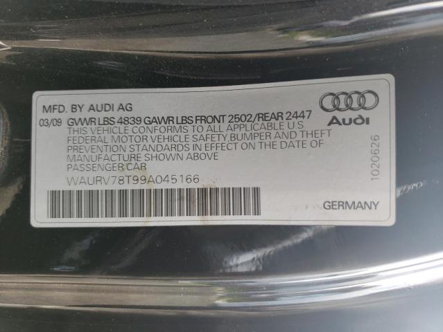 Photo 10 from auction – 2009 AUDI S5 QUATTRO with VIN WAURV78T99A045166