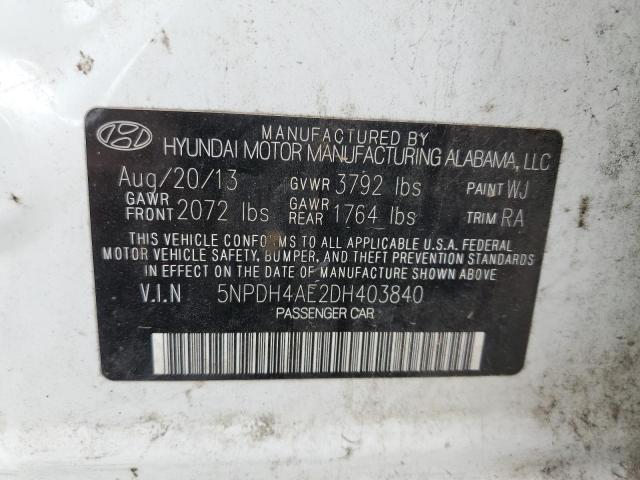 Photo 10 from auction – 2013 HYUNDAI ELANTRA GL with VIN 5NPDH4AE2DH403840