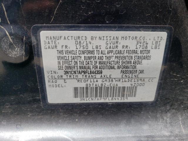 Photo 10 from auction – 2015 NISSAN VERSA S with VIN 3N1CN7AP9FL844359