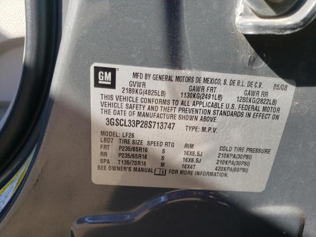 Photo 10 from auction – 2008 SATURN VUE XE with VIN 3GSCL33P28S713747