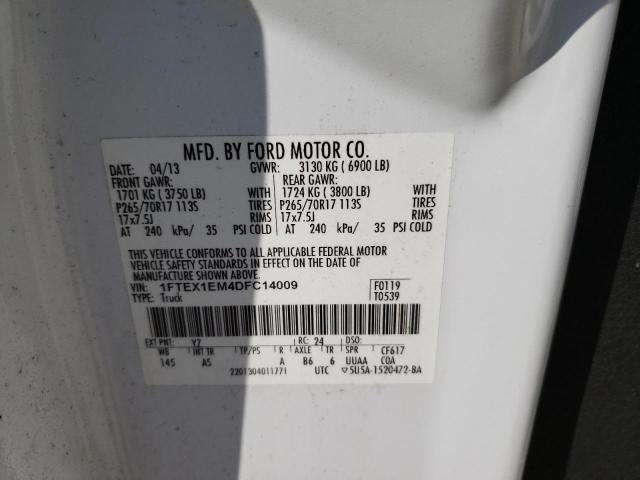 Photo 10 from auction – 2013 FORD F150 SUPER with VIN 1FTEX1EM4DFC14009