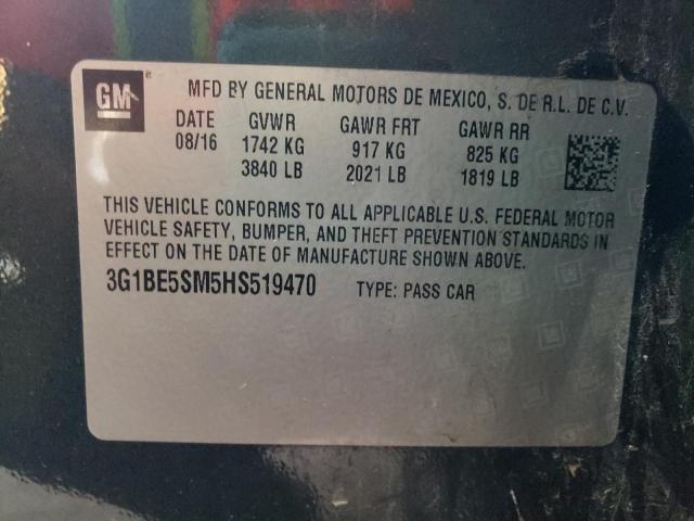 Photo 10 from auction – 2017 CHEVROLET CRUZE LT with VIN 3G1BE5SM5HS519470