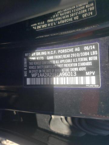 Photo 10 from auction – 2014 PORSCHE CAYENNE with VIN WP1AA2A21ELA96013