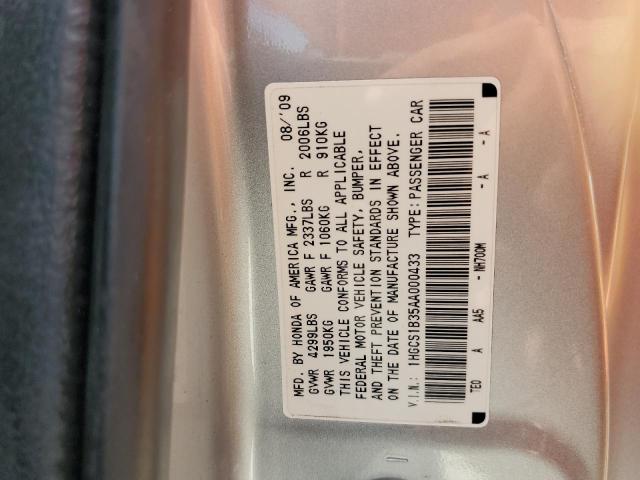 Photo 10 from auction – 2010 HONDA ACCORD LX with VIN 1HGCS1B35AA000433