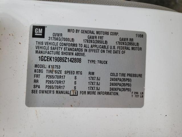 Photo 10 from auction – 2009 CHEVROLET SILVERADO with VIN 1GCEK19089Z142808