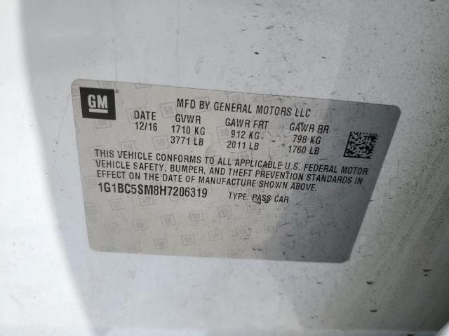 Photo 10 from auction – 2017 CHEVROLET CRUZE LS with VIN 1G1BC5SM8H7206319