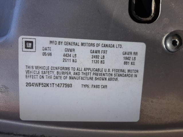 Photo 10 from auction – 1996 BUICK REGAL GRAN with VIN 2G4WF52K1T1477593
