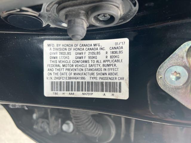 Photo 10 from auction – 2017 HONDA CIVIC EX with VIN 2HGFC1E38HH641996