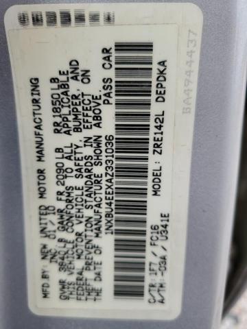 Photo 10 from auction – 2010 TOYOTA COROLLA BA with VIN 1NXBU4EEXAZ331036
