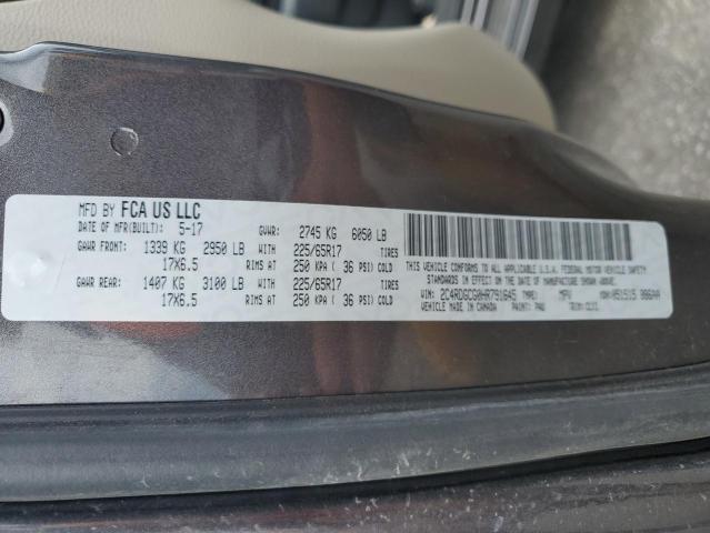 Photo 10 from auction – 2017 DODGE GRAND CARA with VIN 2C4RDGCG0HR791645