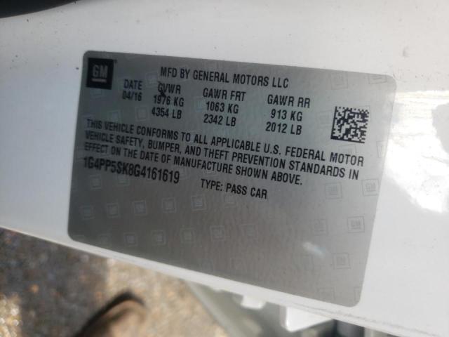 Photo 10 from auction – 2016 BUICK VERANO with VIN 1G4PP5SK8G4161619