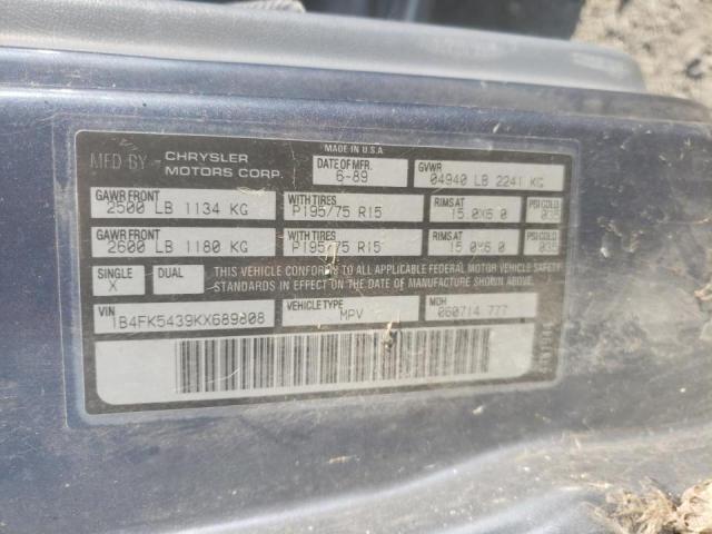 Photo 10 from auction – 1989 DODGE GRAND CARA with VIN 1B4FK5439KX689808