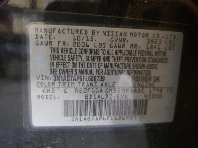 Photo 10 from auction – 2015 NISSAN SENTRA S with VIN 3N1AB7AP6FL686739