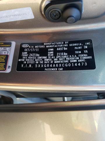 Photo 10 from auction – 2012 KIA OPTIMA SX with VIN 5XXGR4A6XCG014473