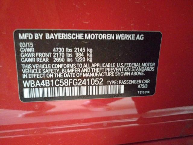Photo 10 from auction – 2015 BMW 435 I GRAN with VIN WBA4B1C58FG241052