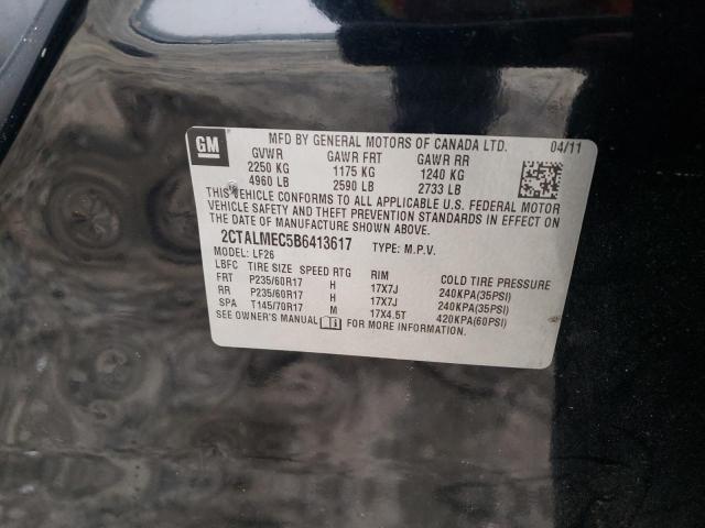 Photo 10 from auction – 2011 GMC TERRAIN SL with VIN 2CTALMEC5B6413617
