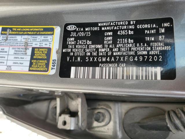 Photo 10 from auction – 2015 KIA OPTIMA LX with VIN 5XXGM4A7XFG497202