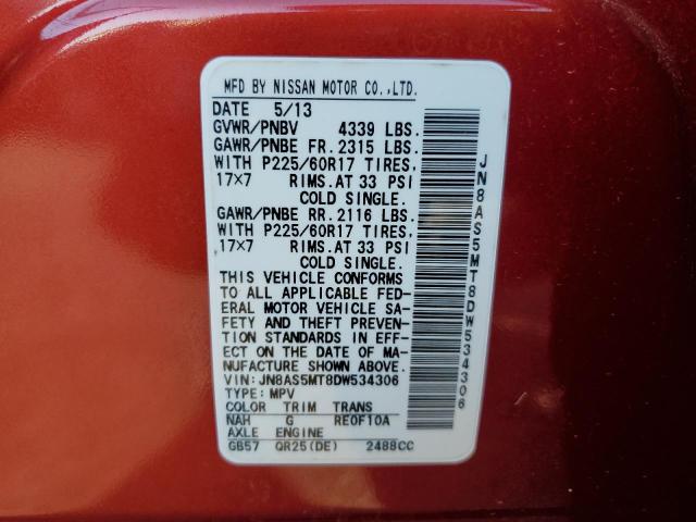 Photo 10 from auction – 2013 NISSAN ROGUE S with VIN JN8AS5MT8DW534306