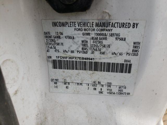 Photo 10 from auction – 2007 FORD F350 SUPER with VIN 1FDWF36PX7EB48941