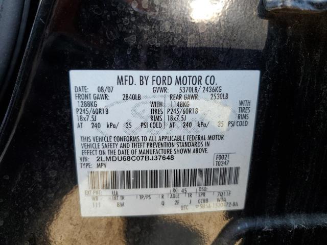 Photo 10 from auction – 2007 LINCOLN MKX with VIN 2LMDU68C07BJ37648